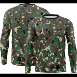 CAMISETA GOLA CARECA HUNTER CAMUFLADA