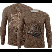 CAMISETA GOLA CARECA HUNTER JAVA FOLHAGEM