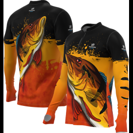 CAMISETA MASCULINA PREMIUM TUCUNA LARANJA